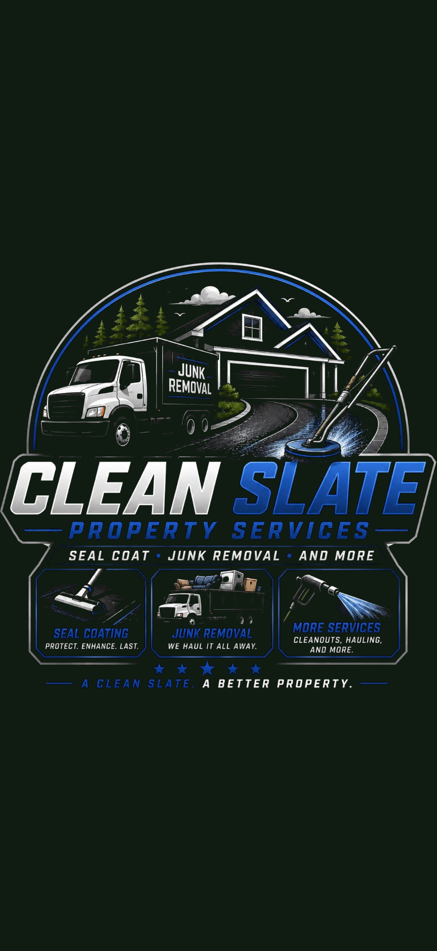 Clean Slate Sealcoat & Property Services logo